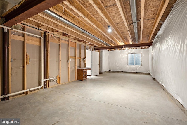 view of basement