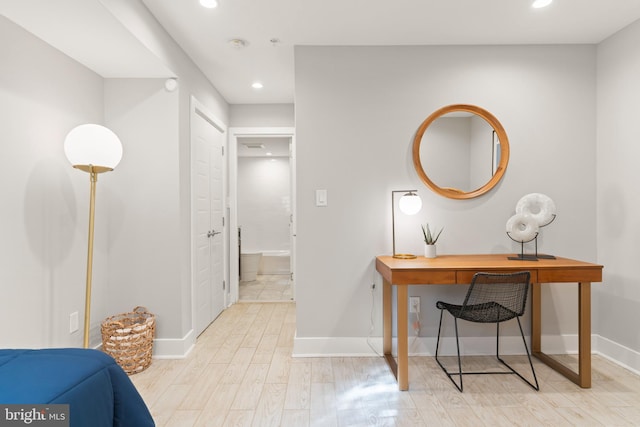 bathroom featuring hardwood / wood-style floors