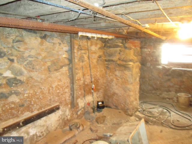 view of basement