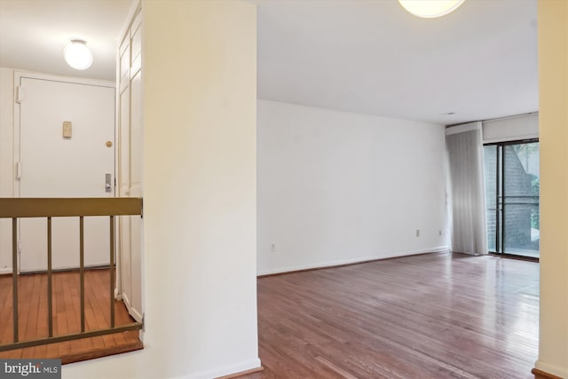 interior space with hardwood / wood-style flooring