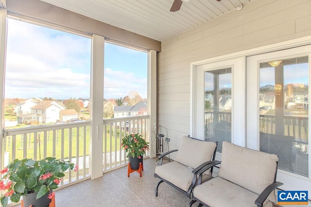 view of sunroom / solarium