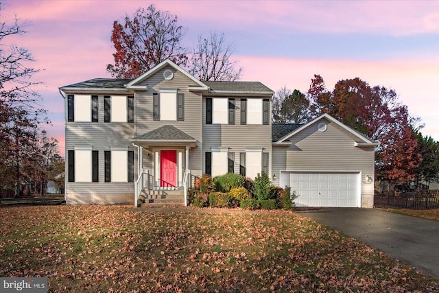 view of front of home featuring a garage