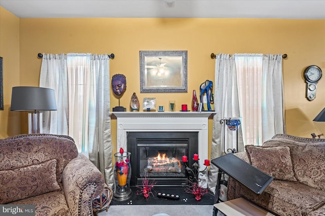 view of carpeted living room