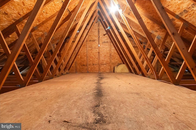 view of attic