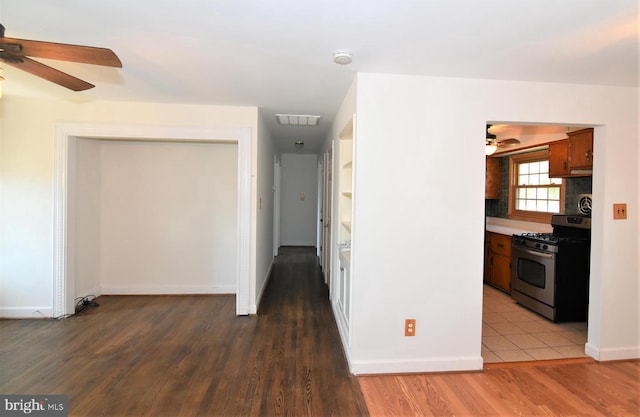 hall featuring hardwood / wood-style floors