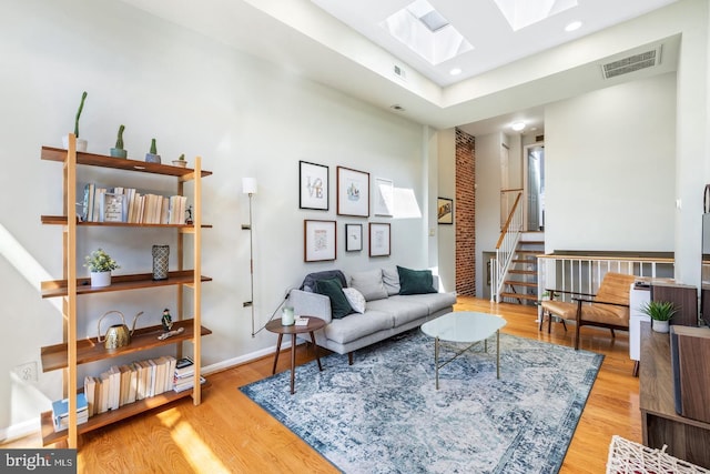 living room featuring hardwood / wood-style floors