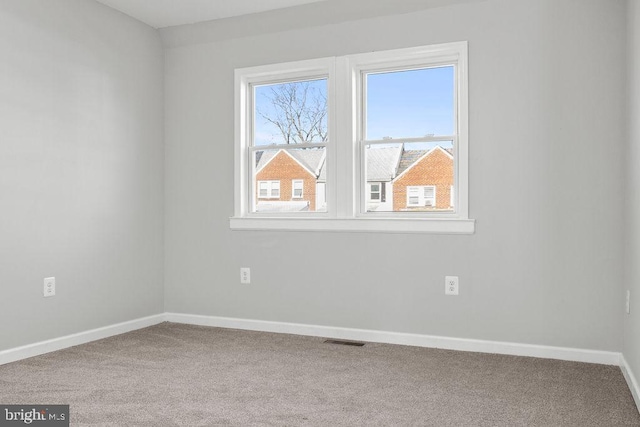 view of carpeted empty room