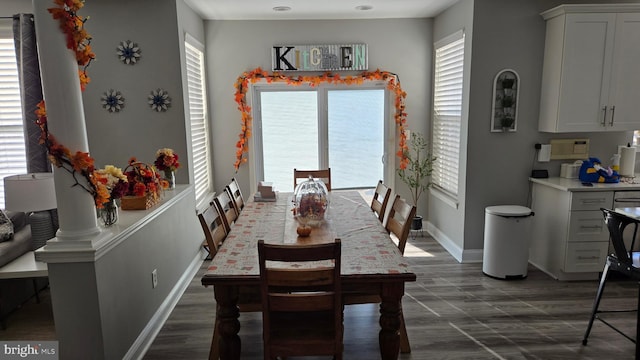 view of dining area