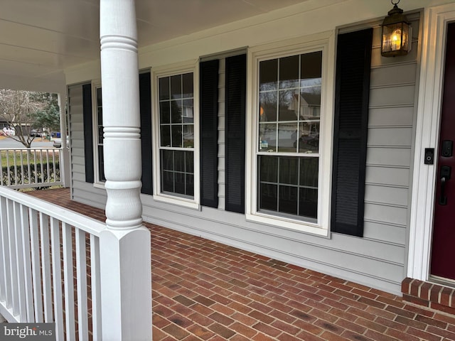 view of patio / terrace with a porch