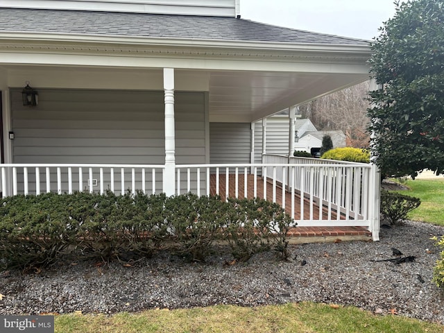 exterior space with a porch