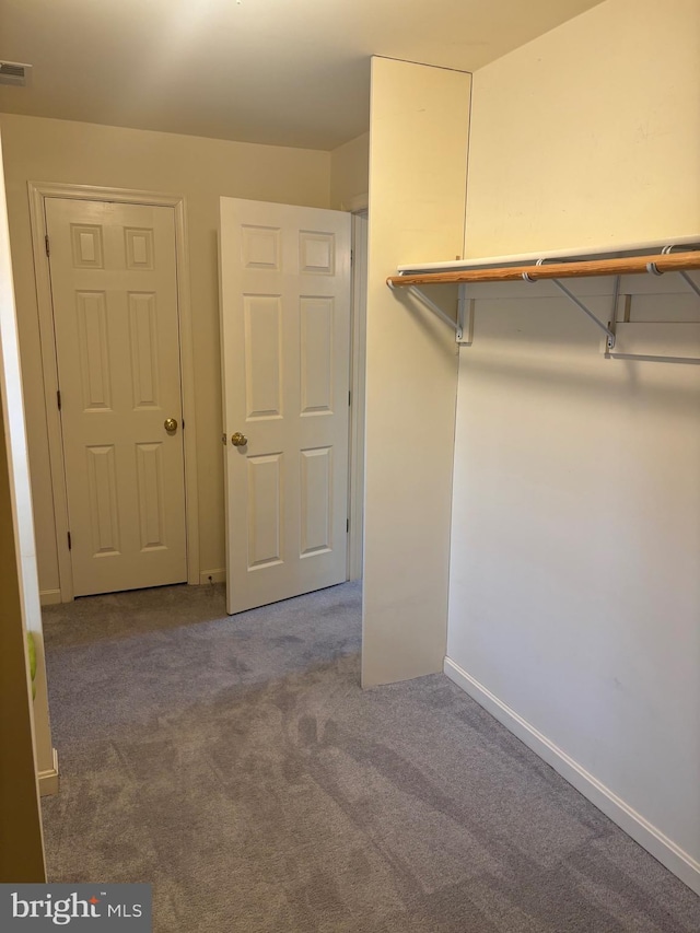 walk in closet featuring carpet