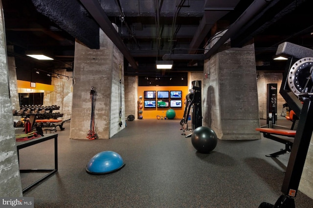 view of exercise room