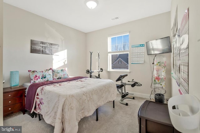 view of carpeted bedroom