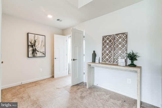 interior space with light carpet