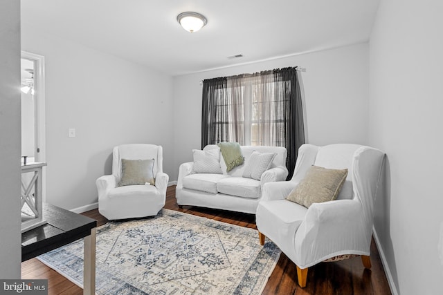 living room featuring hardwood / wood-style floors