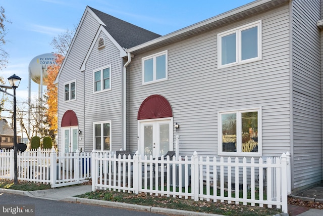 view of front of house with french doors