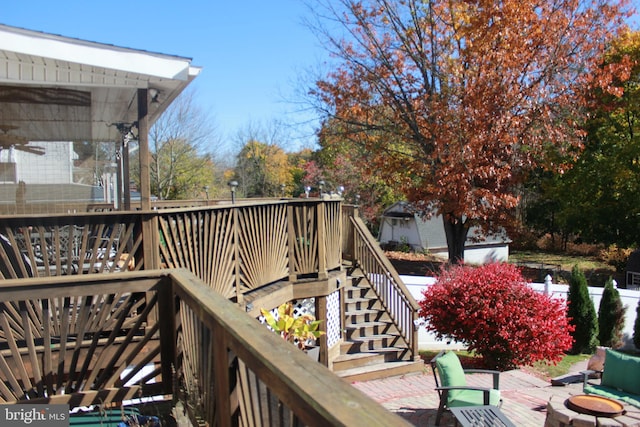 view of wooden deck