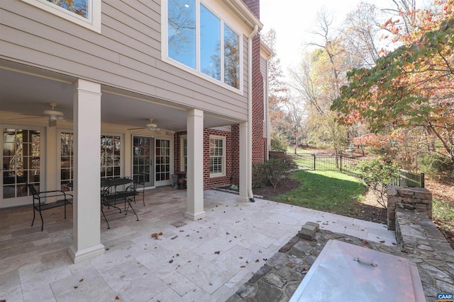 1790 Shelbourn Ln, Keswick, VA 22947 - view of patio featuring a ceiling fan