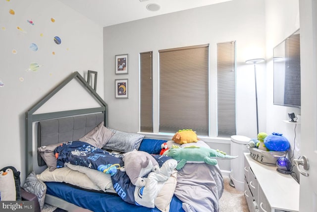 view of carpeted bedroom