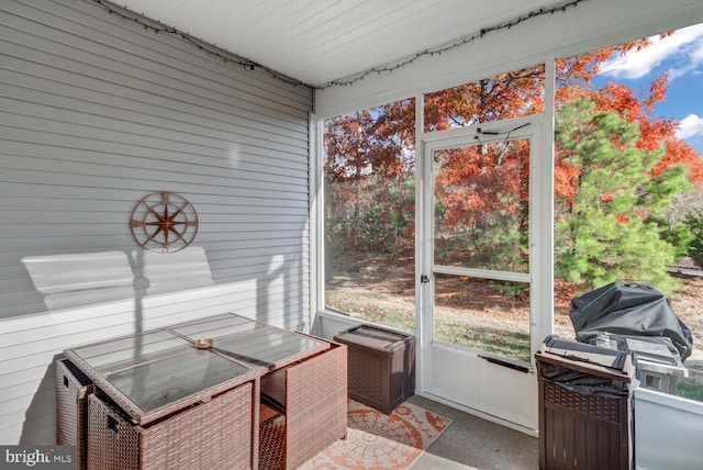 view of sunroom