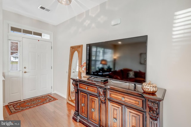 foyer entrance featuring light hardwood / wood-style flooring