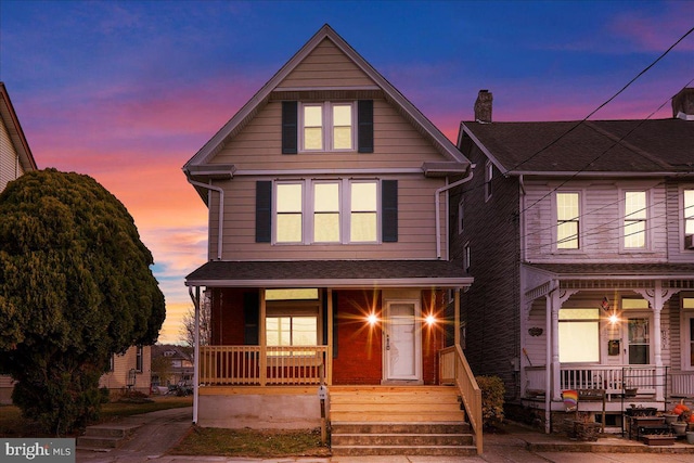 view of front of house featuring a porch