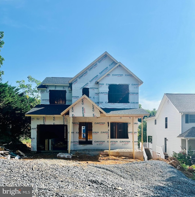 view of unfinished property