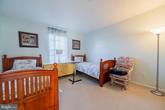 bedroom with carpet