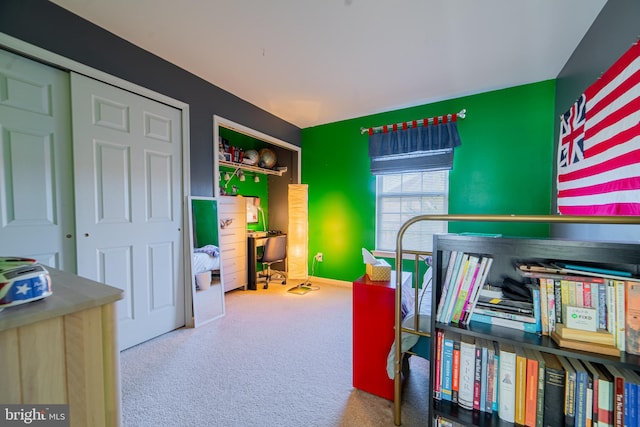 view of carpeted bedroom