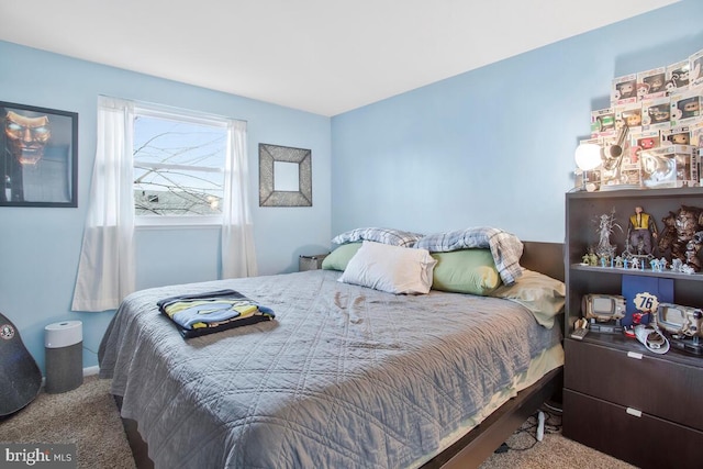 bedroom featuring carpet flooring