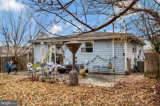 rear view of property with a patio area