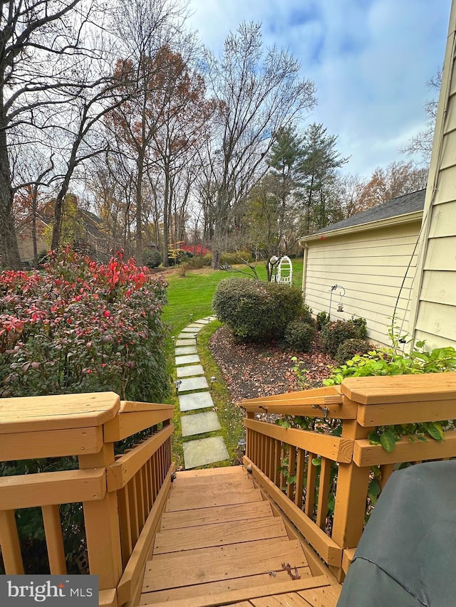 view of wooden deck