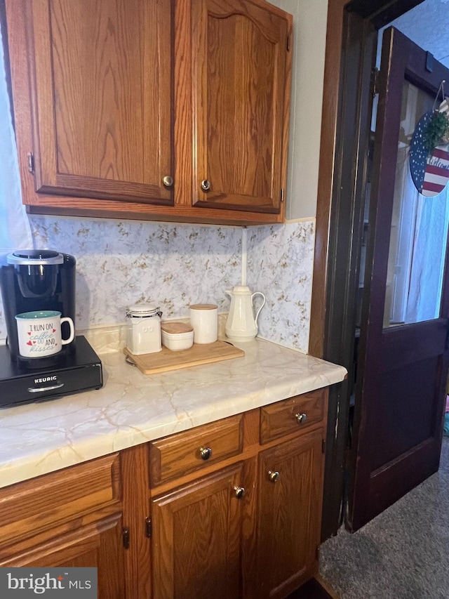 kitchen featuring tile countertops