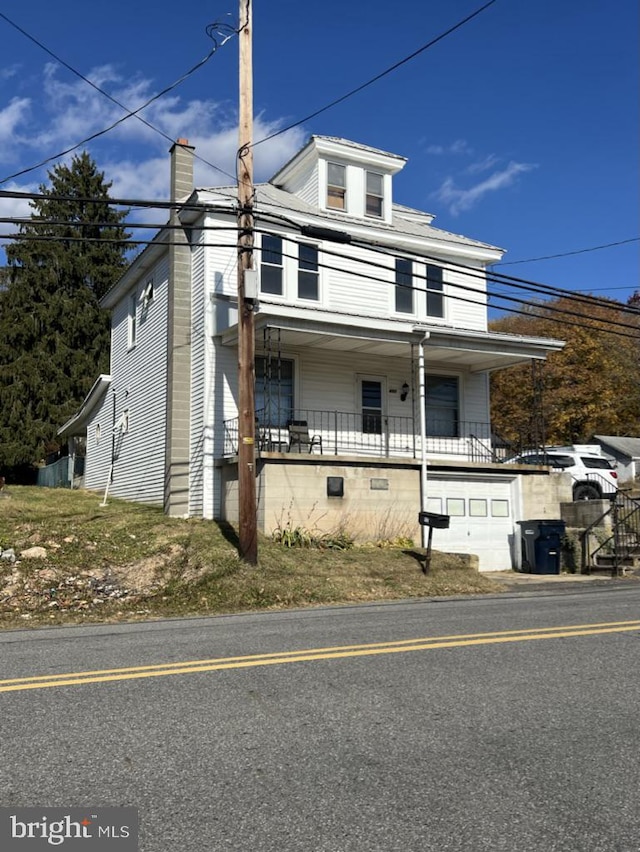 view of front of house with covered porch