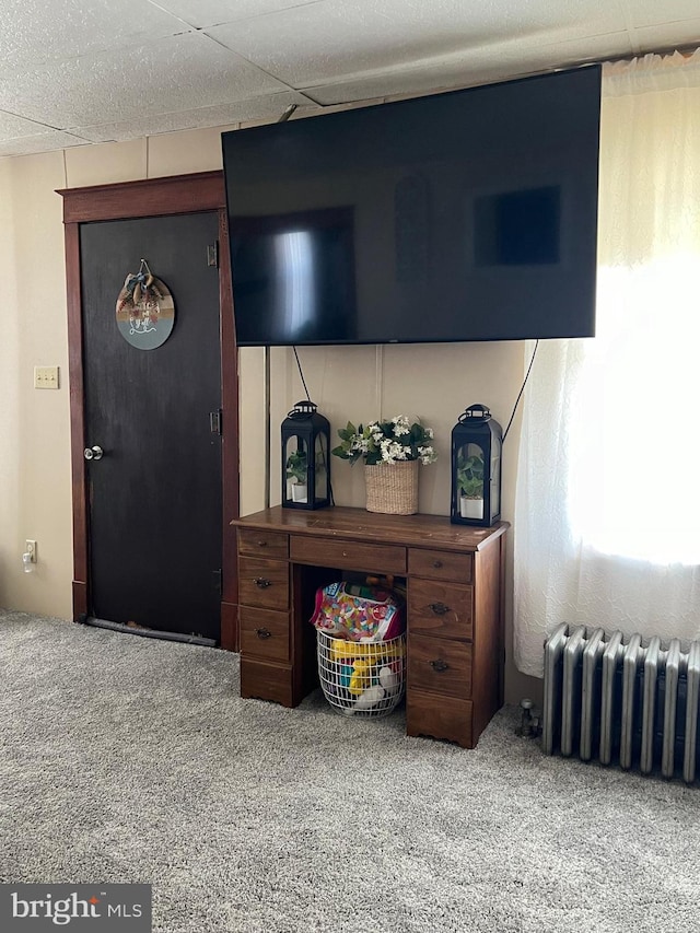 interior space with radiator heating unit