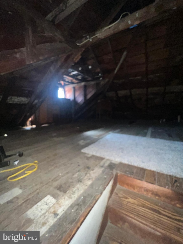 view of attic