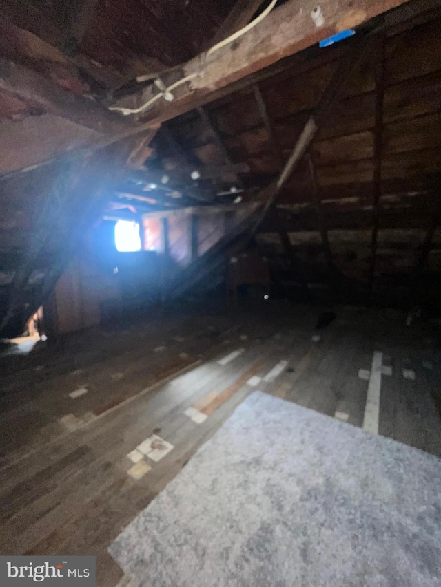 view of attic