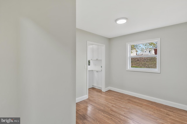 unfurnished bedroom featuring light hardwood / wood-style floors