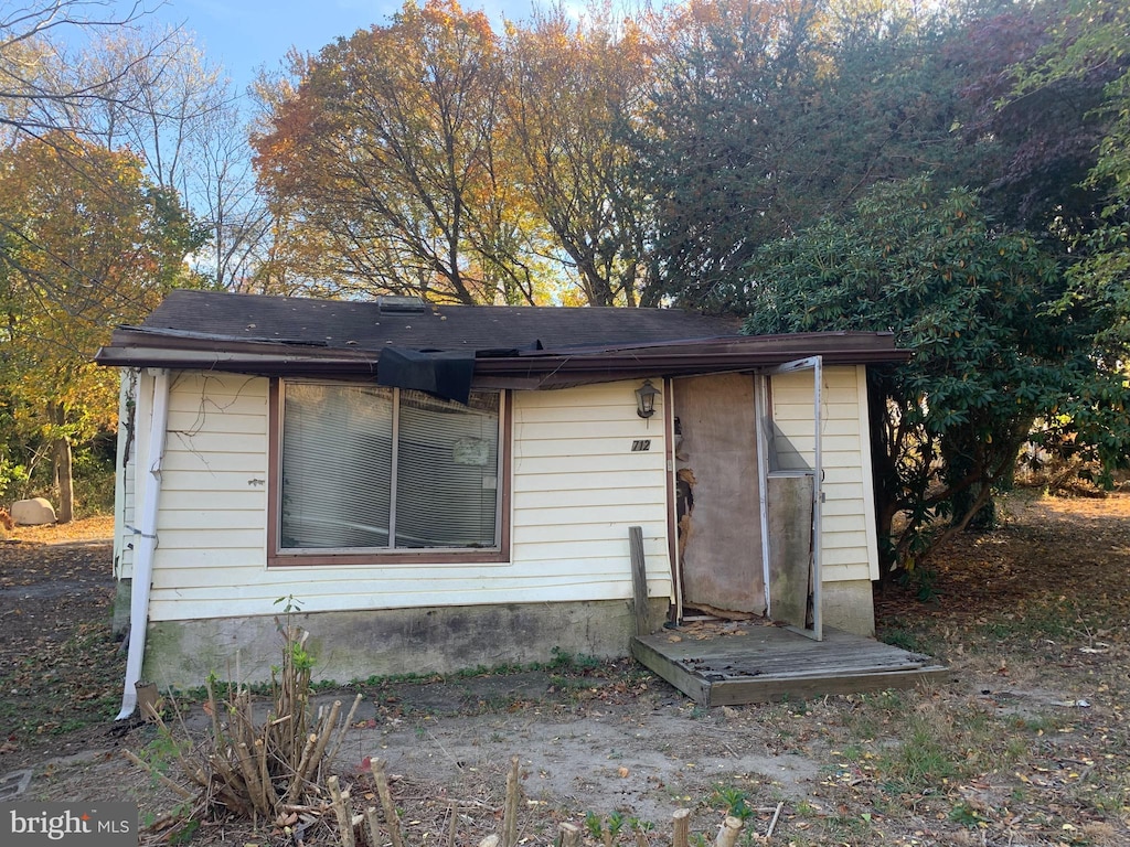 view of rear view of property