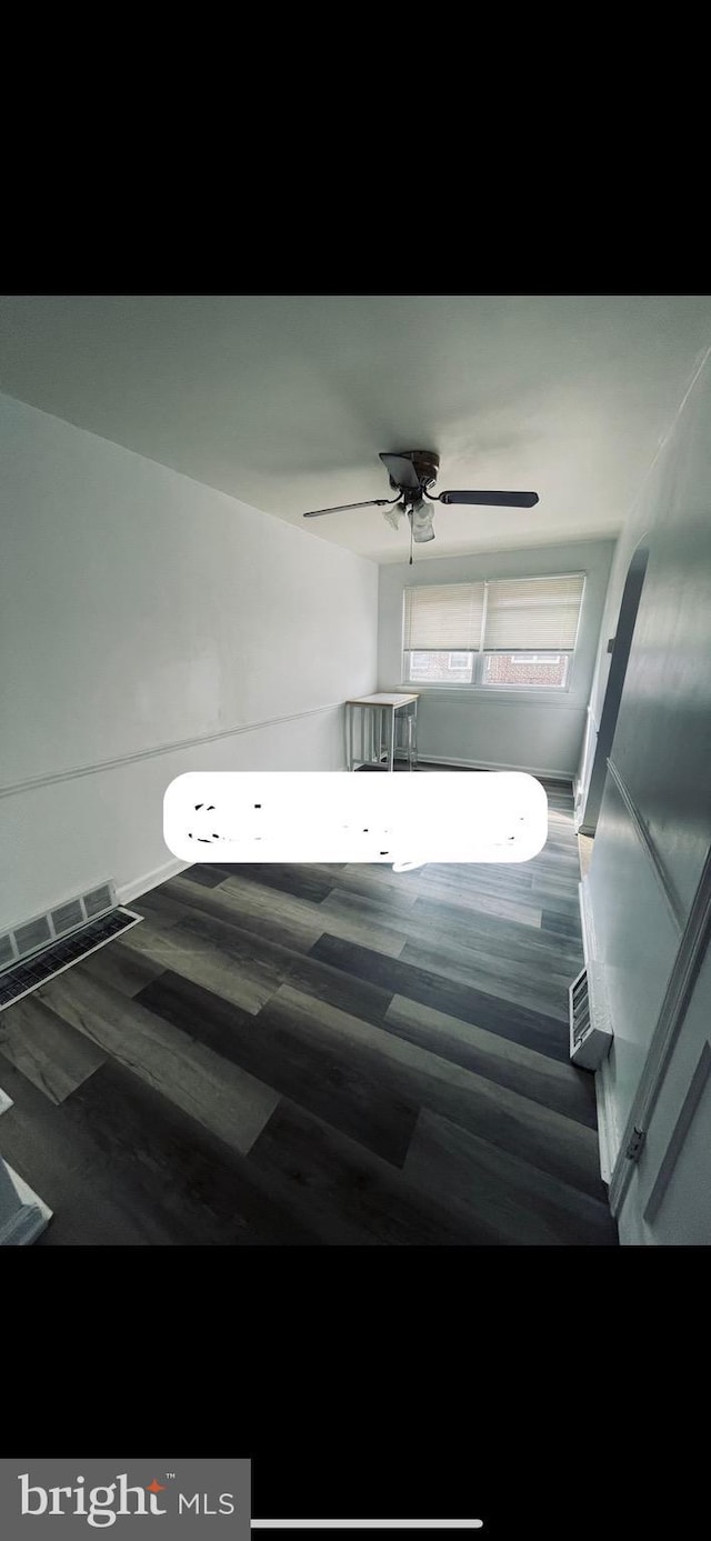 6412 Akron St, Philadelphia, PA 19149 - empty room featuring wood finished floors and a ceiling fan