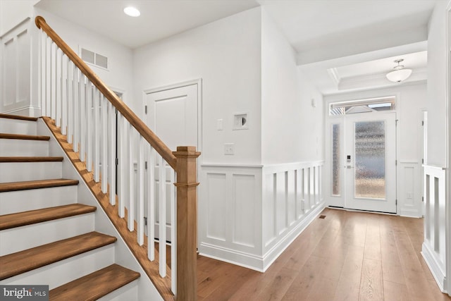 entryway featuring light wood-type flooring