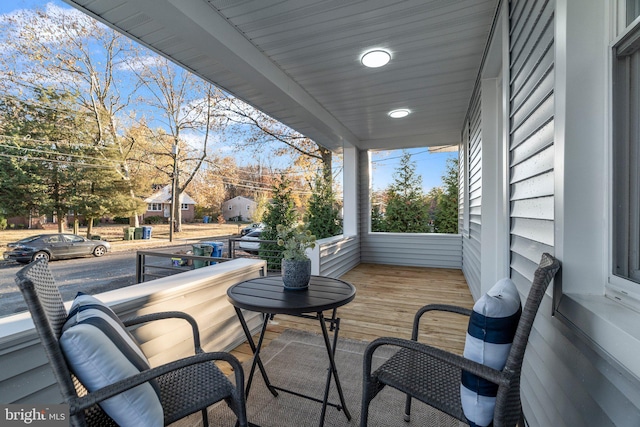 exterior space featuring covered porch