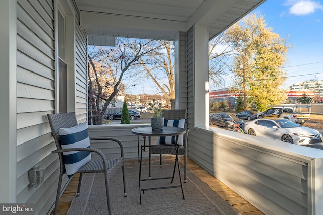 balcony with a porch