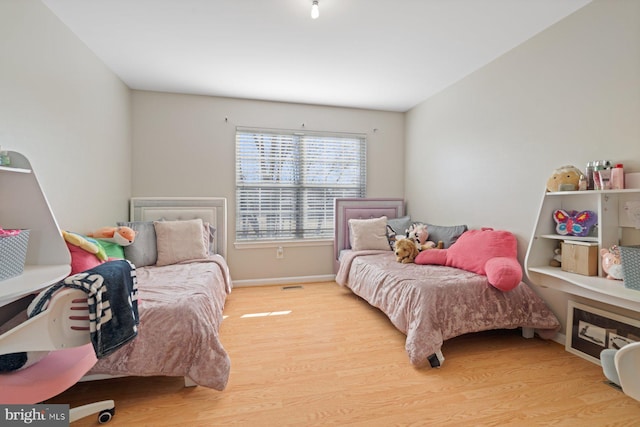 bedroom featuring light hardwood / wood-style flooring