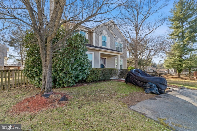 exterior space with a lawn