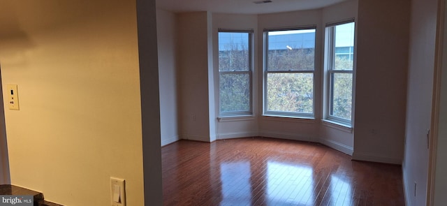 empty room featuring hardwood / wood-style floors