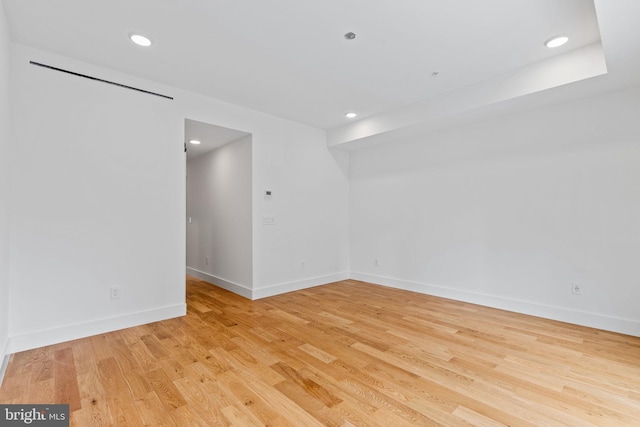 empty room featuring light wood-type flooring