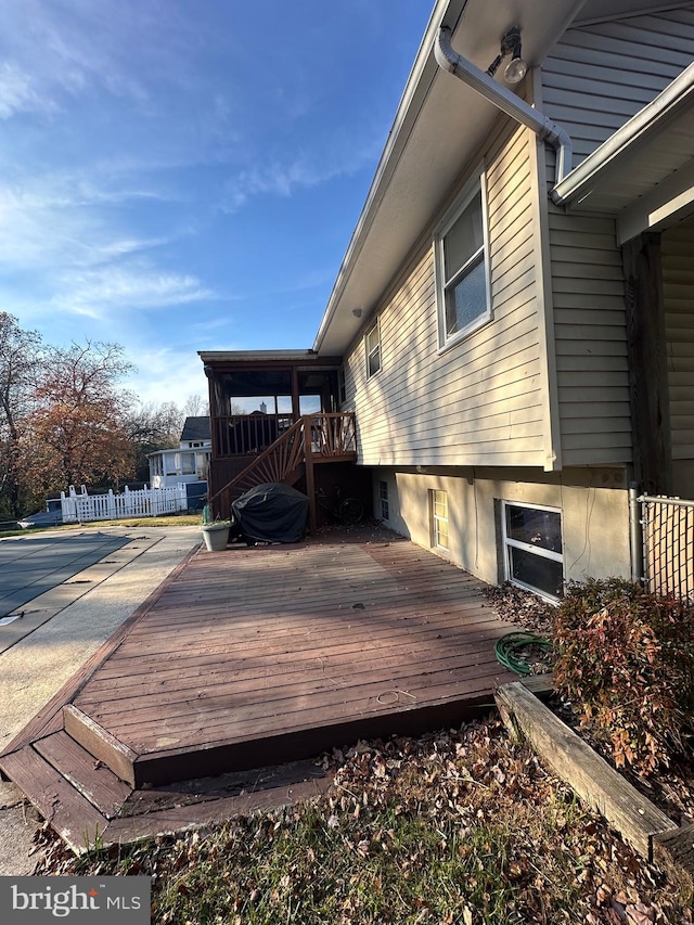 view of wooden terrace