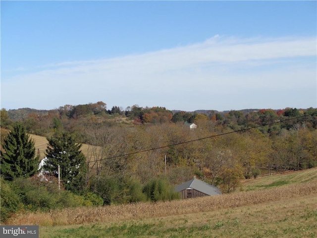 mountain view with a rural view