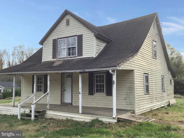 8240 Greenleek Hill Rd, Nanjemoy, MD 20662 - view of front of house with covered porch and a shingled roof